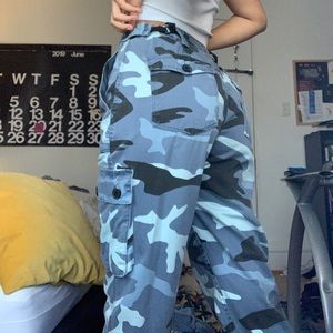 Blue cargo military pants🥏